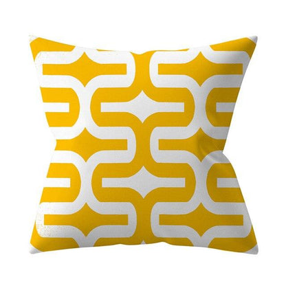 New Yellow Cushion Cases Modern Fashion Abstract Art Decorative Modern Pillow Covers Beautiful Pattern Square Pillow Case Sofa Car Couch Decorative Cover For Pillows 45x45CM