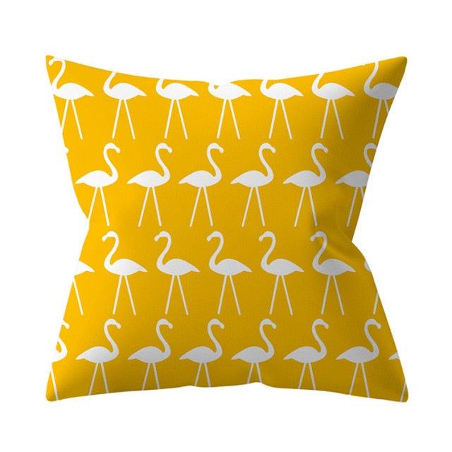 New Yellow Cushion Cases Modern Fashion Abstract Art Decorative Modern Pillow Covers Beautiful Pattern Square Pillow Case Sofa Car Couch Decorative Cover For Pillows 45x45CM