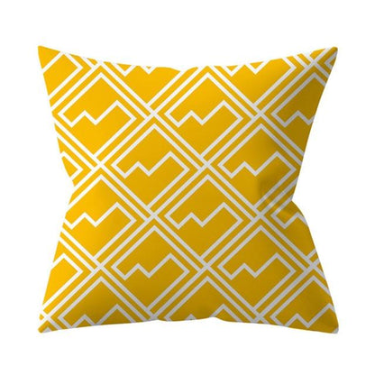 New Yellow Cushion Cases Modern Fashion Abstract Art Decorative Modern Pillow Covers Beautiful Pattern Square Pillow Case Sofa Car Couch Decorative Cover For Pillows 45x45CM