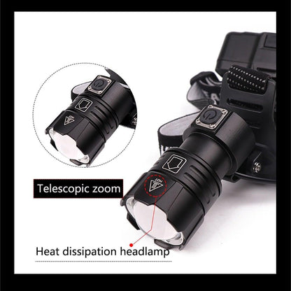 Newest  Waterproof XHP199 16-Core Super Bright Powerful Lantern Headlamp XHP110 LED USB  Flashlight XHP50 Headlight Rechargeable 18650 Zoom Torch Light