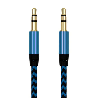 Nylon Braided 1m 3.5 mm  Aux Audio Cable Jack For Mobile Car Headphones Speakers
