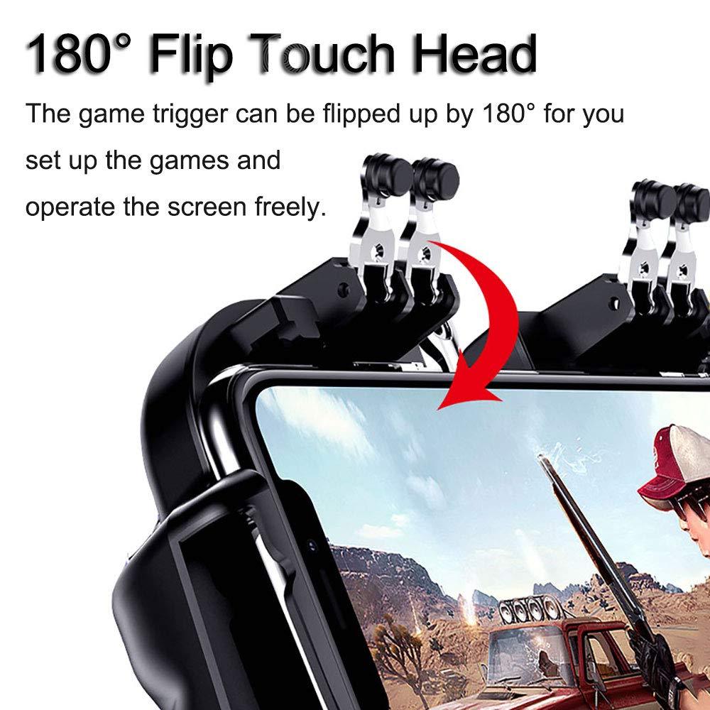 Perfect 6 Finger All-in-One Mobile Game Triggers Controller For Smartphones Mobile Along With Cooling Fan
