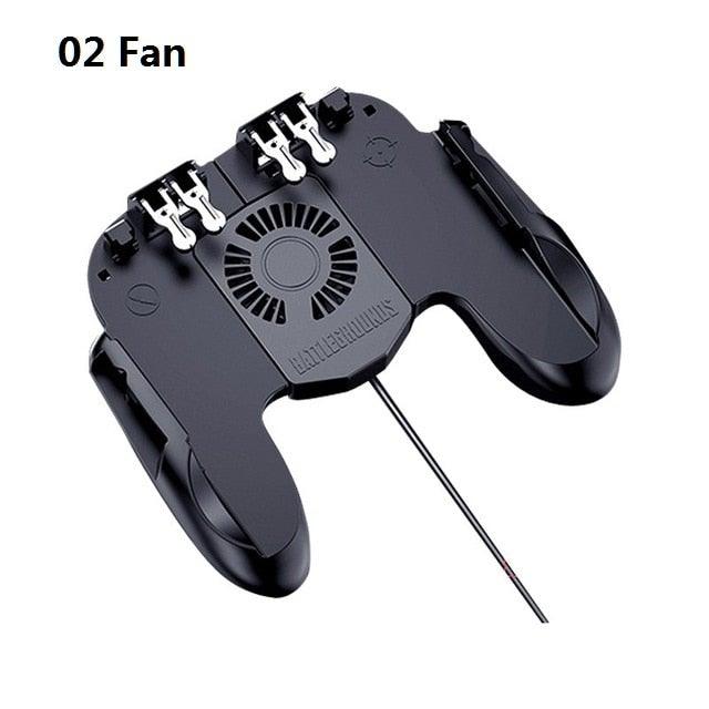 Perfect 6 Finger All-in-One Mobile Game Triggers Controller For Smartphones Mobile Along With Cooling Fan