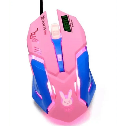 Pink Wired Gaming Mouse Girl Mouse 6 Buttons 3200 DPI USB Computer Mice Gamer Mouse For PC