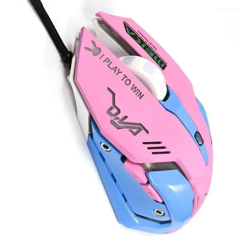 Pink Wired Gaming Mouse Girl Mouse 6 Buttons 3200 DPI USB Computer Mice Gamer Mouse For PC