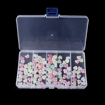 Plastic Jewelry Boxes Plastic Tool Box Adjustable Craft Organizer Storage Beads Bracelet Jewelry Boxes Portable 10 Compartments Clear Plastic Storage Box Jewelry Organizer Container