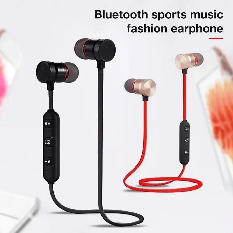 Portable Magnetic Sport Bluetooth Wireless Stereo Earphones For Workout Gym Noise Cancelling Earphones