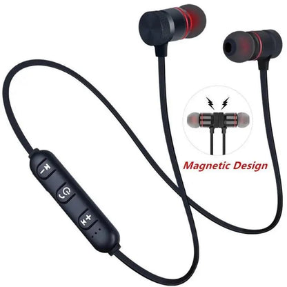 Portable Magnetic Sport Bluetooth Wireless Stereo Earphones For Workout Gym Noise Cancelling Earphones