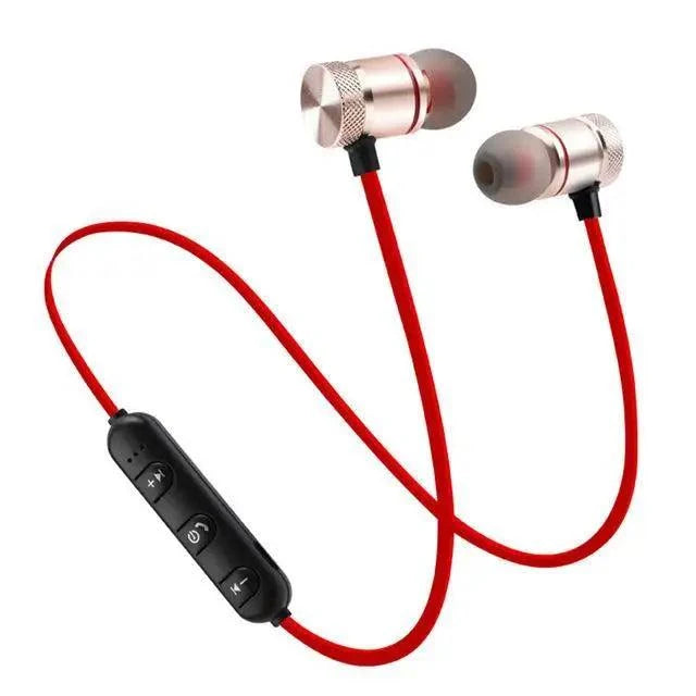 Portable Magnetic Sport Bluetooth Wireless Stereo Earphones For Workout Gym Noise Cancelling Earphones