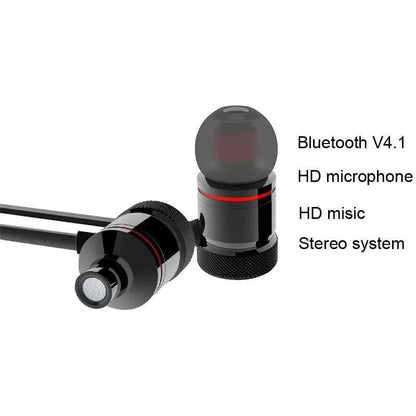 Portable Magnetic Sport Bluetooth Wireless Stereo Earphones For Workout Gym Noise Cancelling Earphones