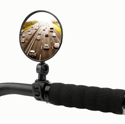 1Pc Bicycle Rearview Handlebar Mirrors Cycling Rear View Bike Silicone Handle Rearview Mirror Bike Mirrors Adjustable Bicycle Cycling Rear View Mirror For Handlebar
