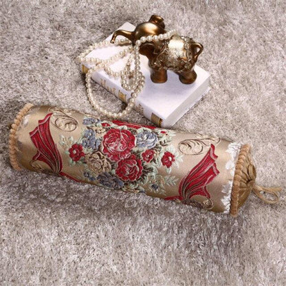 New Classical Luxury Cylindrical Cotton And Linen Pillow Roll Cushion Sofa Throw Polyester Cotton Linen Pillowcase Sofa Cushion Cover Backrest Home Chair Modern Colorful Design 15X50CM
