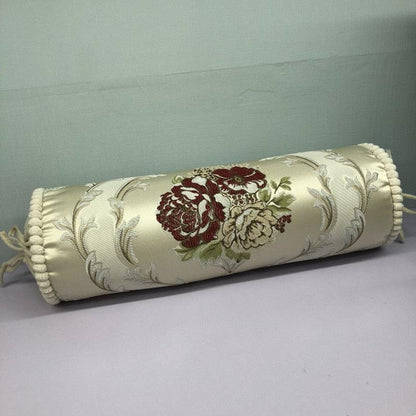 New Classical Luxury Cylindrical Cotton And Linen Pillow Roll Cushion Sofa Throw Polyester Cotton Linen Pillowcase Sofa Cushion Cover Backrest Home Chair Modern Colorful Design 15X50CM