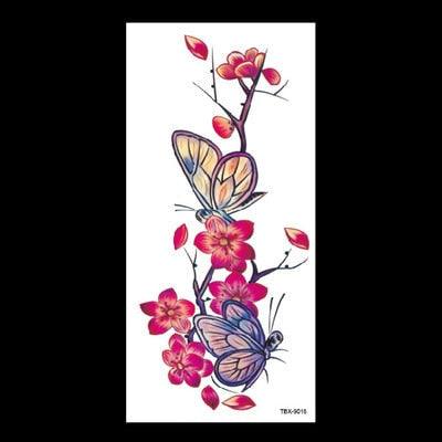 1 Pcs Elegant Temporary Tattoos Stickers Rose Flowers Arm Shoulder Tattoo Waterproof Big Luxury Flower For Womens
