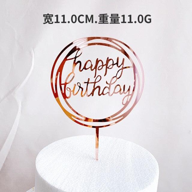 Acrylic One Cake Topper Top Cake One Cake Topper Birthday Cake Topper Double Sided For Anniversaries And Parties  Birthday Party Cupcake Toppers Flags Wedding Baby Shower Supplies Lovely Baking Dessert Decorations