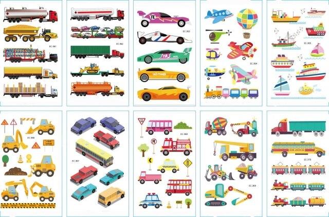 10pcs Dinosaur Sticker Temporary Tatoo Waterproof Colorful Elegant Children Tattoos