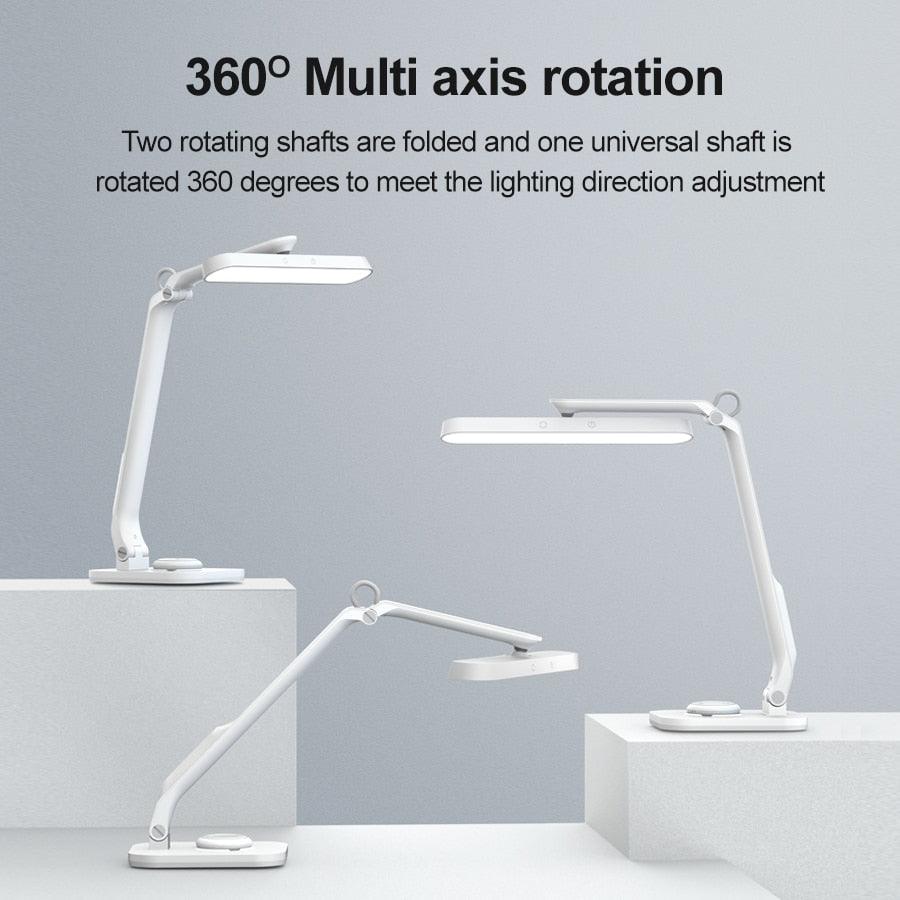Remote Control LED Desk Lamp Eye-Caring Adjustable Office Lamp USB Charging Touch Control Memory Function Reading Table Lights Decorative Table Lamp Cute Study Lamps for Bedroom Décor