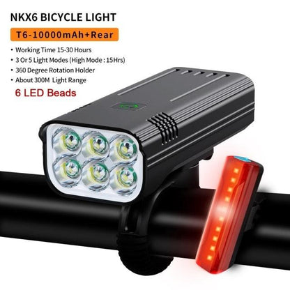 Bike Light Rainproof USB Rechargeable LED Bicycle Light Super Bright Flashlight Rechargeable Bicycle Light Bicycle Front Headlight LED Bike Headlight 3 Light Mode Fits All Bicycles Mountain Road