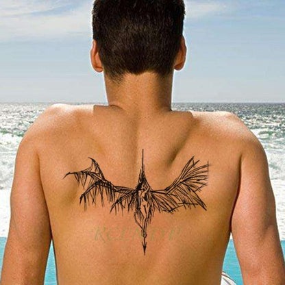 57 Sheets Temporary Tattoo Stickers Set Waterproof Temporary Tattoo Waist Arm Modern Stylish Big Black Tattoos For Womens Mens