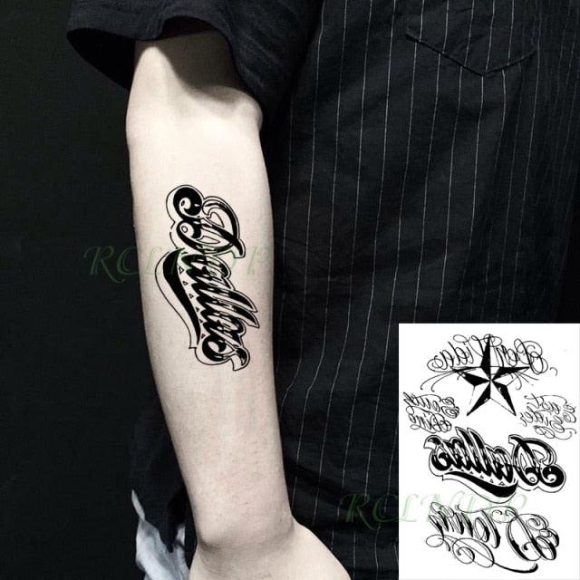 57 Sheets Temporary Tattoo Stickers Set Waterproof Temporary Tattoo Waist Arm Modern Stylish Big Black Tattoos For Womens Mens