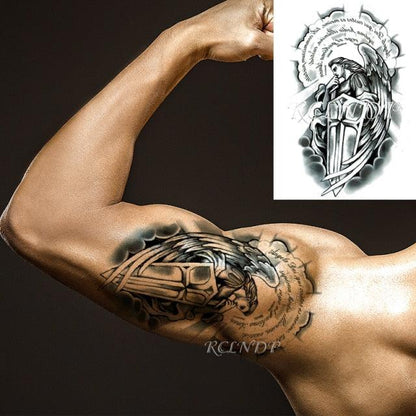 57 Sheets Temporary Tattoo Stickers Set Waterproof Temporary Tattoo Waist Arm Modern Stylish Big Black Tattoos For Womens Mens