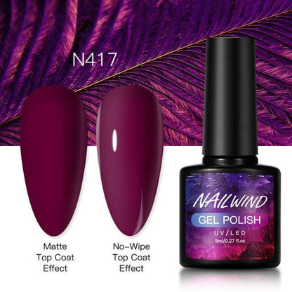 New Womens Fashion Gel Nail Polish UV LED Semi Permanent Matt Glossy Effect Luxury Manicure Design