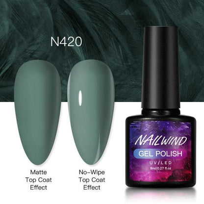 New Womens Fashion Gel Nail Polish UV LED Semi Permanent Matt Glossy Effect Luxury Manicure Design