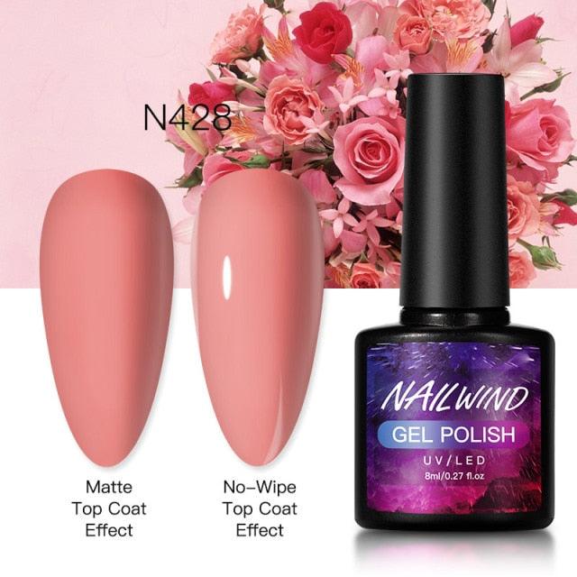 New Womens Fashion Gel Nail Polish UV LED Semi Permanent Matt Glossy Effect Luxury Manicure Design