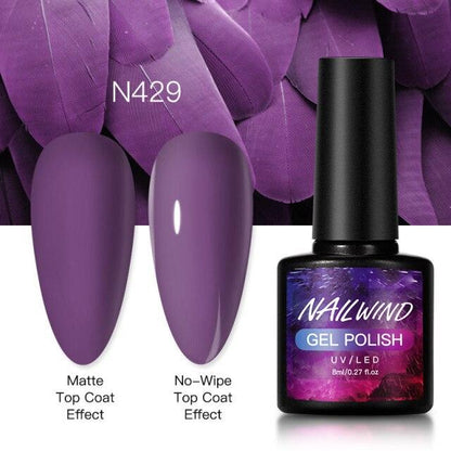 New Womens Fashion Gel Nail Polish UV LED Semi Permanent Matt Glossy Effect Luxury Manicure Design