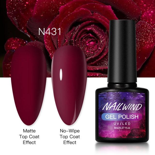 New Womens Fashion Gel Nail Polish UV LED Semi Permanent Matt Glossy Effect Luxury Manicure Design