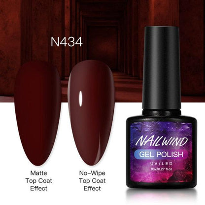 New Womens Fashion Gel Nail Polish UV LED Semi Permanent Matt Glossy Effect Luxury Manicure Design