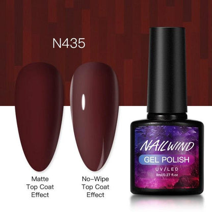 New Womens Fashion Gel Nail Polish UV LED Semi Permanent Matt Glossy Effect Luxury Manicure Design