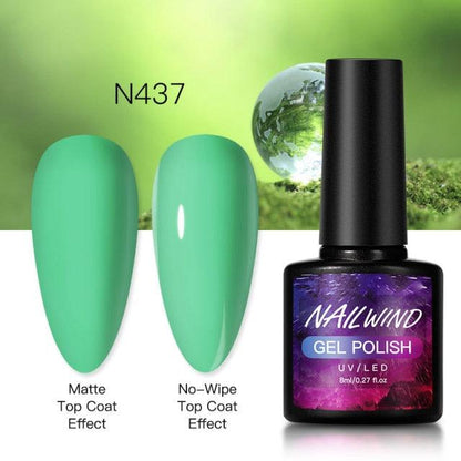 New Womens Fashion Gel Nail Polish UV LED Semi Permanent Matt Glossy Effect Luxury Manicure Design