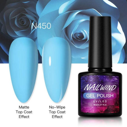 New Womens Fashion Gel Nail Polish UV LED Semi Permanent Matt Glossy Effect Luxury Manicure Design