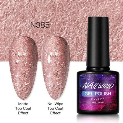New Womens Fashion Gel Nail Polish UV LED Semi Permanent Matt Glossy Effect Luxury Manicure Design