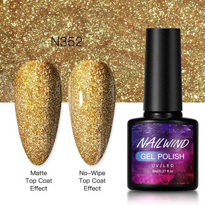 New Womens Fashion Gel Nail Polish UV LED Semi Permanent Matt Glossy Effect Luxury Manicure Design