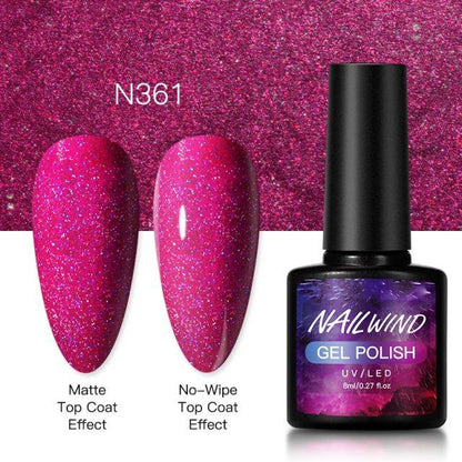 New Womens Fashion Gel Nail Polish UV LED Semi Permanent Matt Glossy Effect Luxury Manicure Design
