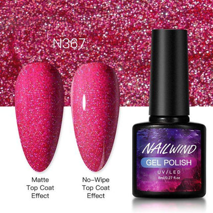 New Womens Fashion Gel Nail Polish UV LED Semi Permanent Matt Glossy Effect Luxury Manicure Design