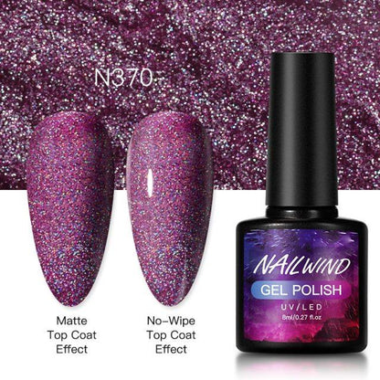 New Womens Fashion Gel Nail Polish UV LED Semi Permanent Matt Glossy Effect Luxury Manicure Design