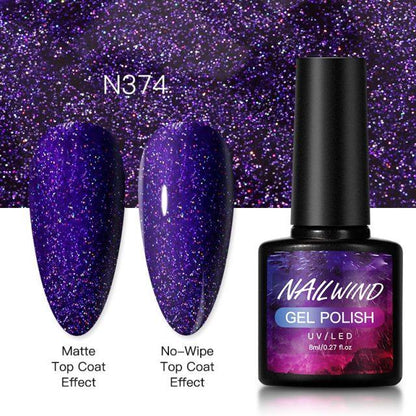 New Womens Fashion Gel Nail Polish UV LED Semi Permanent Matt Glossy Effect Luxury Manicure Design