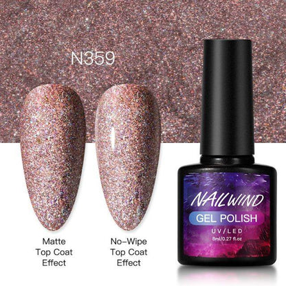 New Womens Fashion Gel Nail Polish UV LED Semi Permanent Matt Glossy Effect Luxury Manicure Design