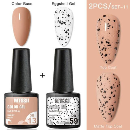 Luxury Gel Nail Polish Permanent Glossy Matte Egg Effect Elegant Stylish Eggshell Design For Women And Lady Nail Gel