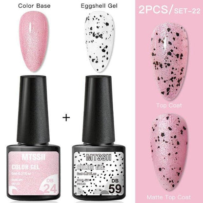 Luxury Gel Nail Polish Permanent Glossy Matte Egg Effect Elegant Stylish Eggshell Design For Women And Lady Nail Gel