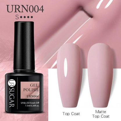 Matte Pink Blue Gel Nail Polish Semi Permanent LED Nail Art Design Elegant Warm Colors For Womens