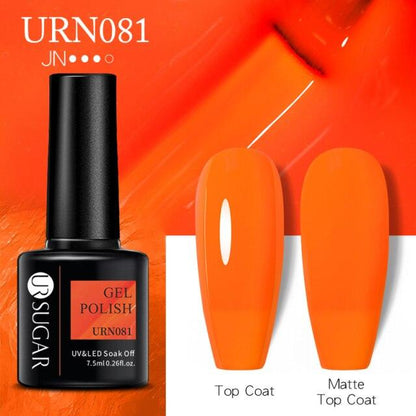 Matte Pink Blue Gel Nail Polish Semi Permanent LED Nail Art Design Elegant Warm Colors For Womens