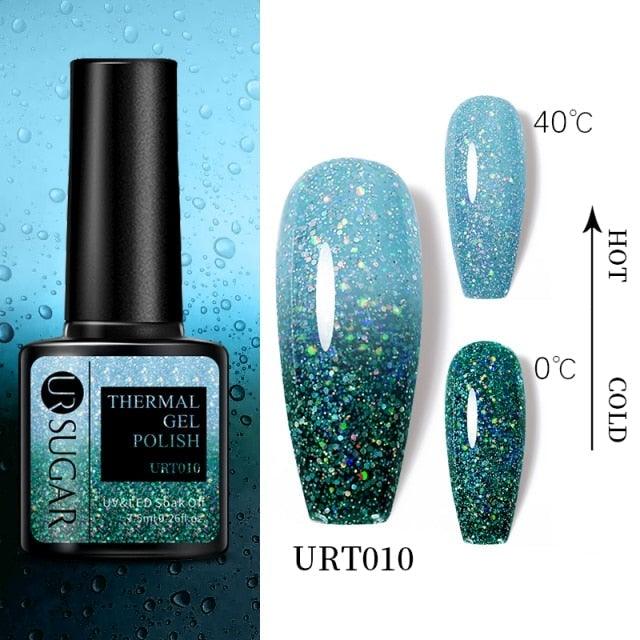 2022 NEW Purple Gel Nail Polish UV Color Changing Gel Nail Polish Stylish Three Layer Effect For Womens