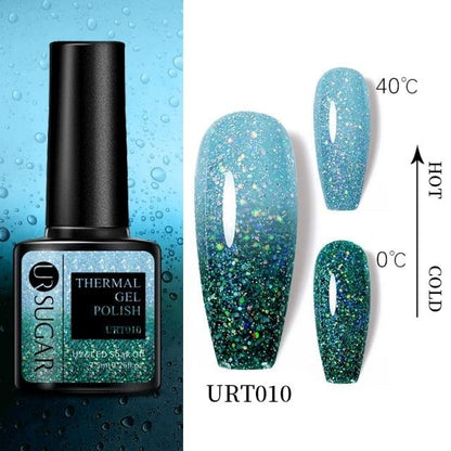 2022 NEW Purple Gel Nail Polish UV Color Changing Gel Nail Polish Stylish Three Layer Effect For Womens