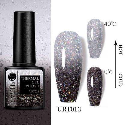 2022 NEW Purple Gel Nail Polish UV Color Changing Gel Nail Polish Stylish Three Layer Effect For Womens