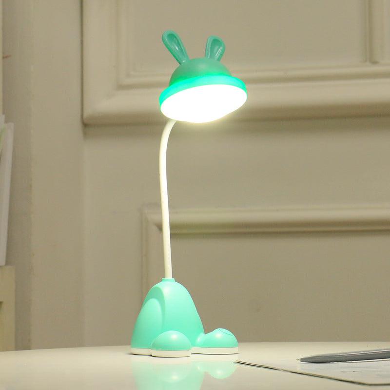 Rabbit LED Table Lamp Kids Desk Bunny Night Lights Studying Bedroom Decor Baby Bed Restaurant Living Room Cute Gift USB Charging Cute Study Lamps for Bedroom Décor