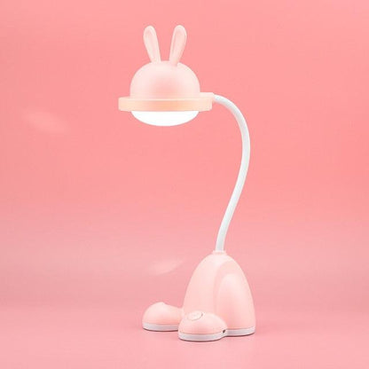 Rabbit LED Table Lamp Kids Desk Bunny Night Lights Studying Bedroom Decor Baby Bed Restaurant Living Room Cute Gift USB Charging Cute Study Lamps for Bedroom Décor